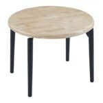 Mesa de Jantar Redonda Extensível em Carvalho