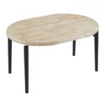 Mesa de Jantar Redonda Extensível em Carvalho