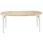 Mesa de Jantar Redonda Extensível em Carvalho