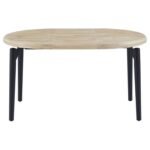 Mesa de Jantar Redonda Extensível em Carvalho