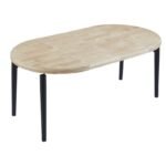 Mesa de Jantar Redonda Extensível em Carvalho