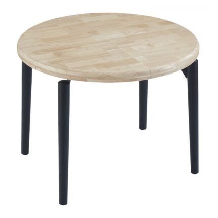 Mesa de Jantar Redonda Extensível em Carvalho