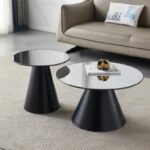 Mesas de metal com tampo vidro