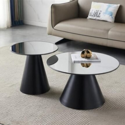 Mesas de metal com tampo vidro