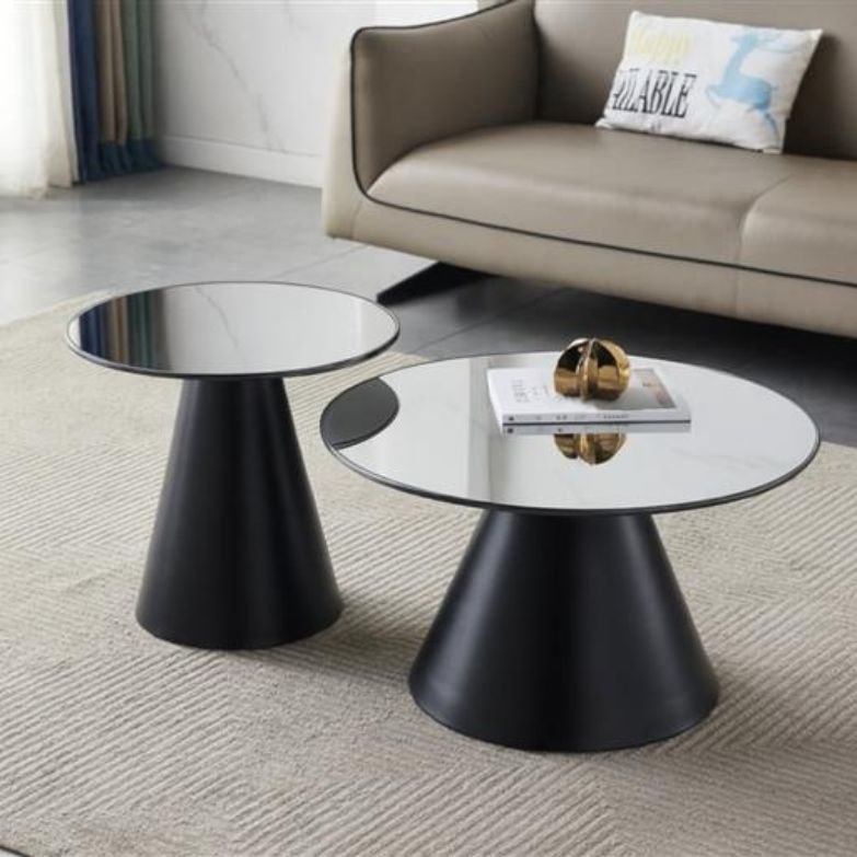 Mesas de metal com tampo vidro