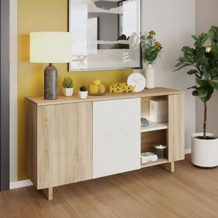 Aparador 2 Portas com Nicho e LED