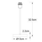 Base para candeeiro de mesa- cromado