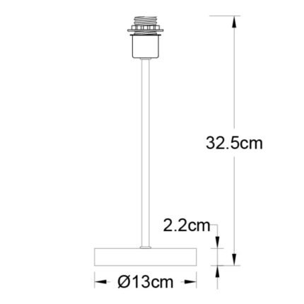 Base para candeeiro de mesa- cromado