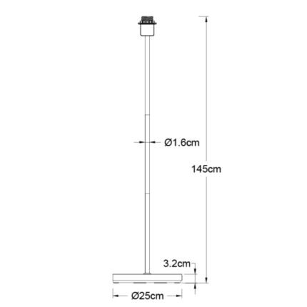 Base para candeeiro de pé