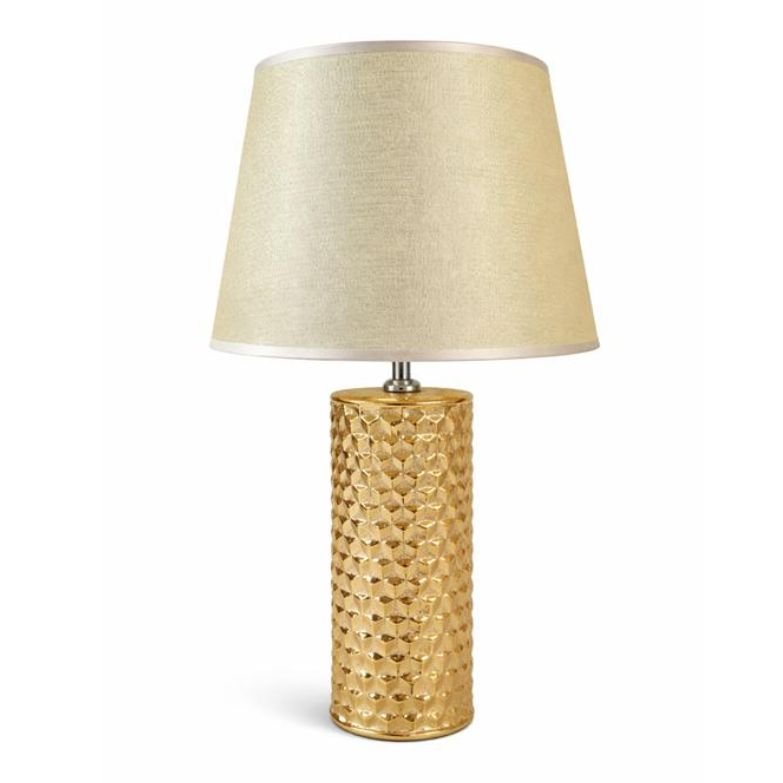 Candeeiro champanhe base cerâmica 47.5CM