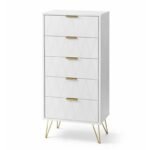 Camiseiro 5 Gavetas Pés Dourados