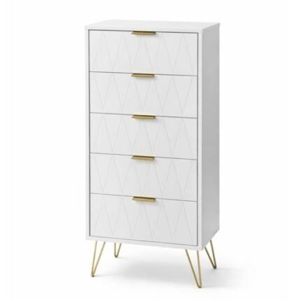 Camiseiro 5 Gavetas Pés Dourados