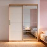 Roupeiro 2 Portas de Correr com Espelho