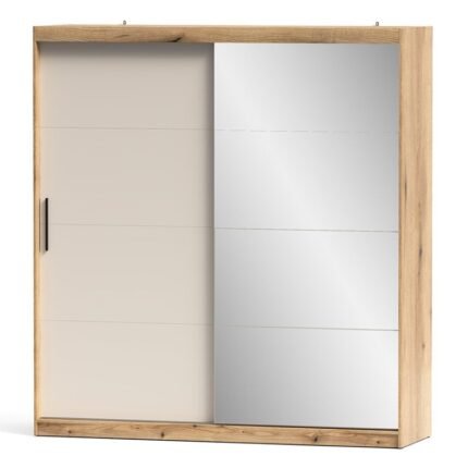 Roupeiro 2 Portas de Correr com Espelho 200cm