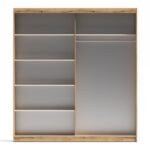 Roupeiro 2 Portas de Correr com Espelho 200cm