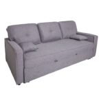 Sofá Cama Malmo 90 Dax - Sofá estofado - 3 lugares - Cinza-7