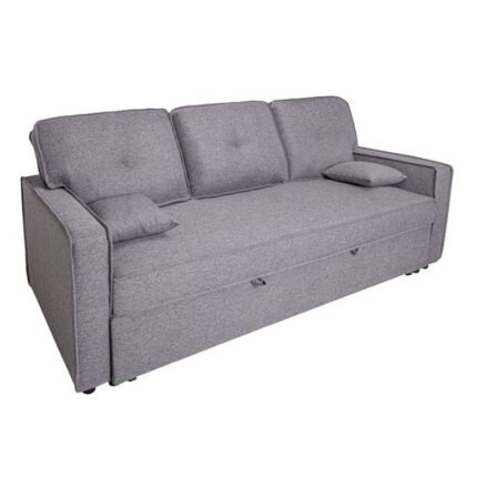 Sofá Cama Malmo 90 Dax - Sofá estofado - 3 lugares - Cinza-7