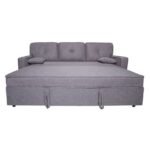 Sofá Cama Malmo 90 Dax - Sofá estofado - 3 lugares - Cinza-7