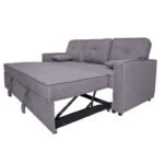 Sofá Cama Malmo 90 Dax - Sofá estofado - 3 lugares - Cinza-7