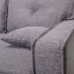 Sofá Cama Malmo 90 Dax - Sofá estofado - 3 lugares - Cinza-7