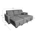 Sofá Chaise longues com cama e arca