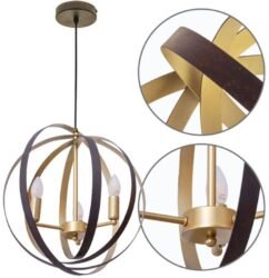 Suspensão ISA 3xE14 A.Reg.xD.45cm dourado