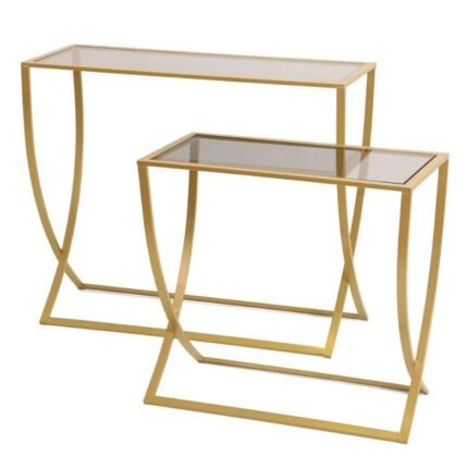 Mesa Metal com Vidro