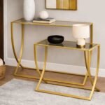 Mesa Metal com Vidro