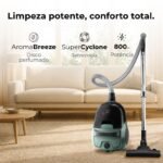 Aspirador Sem Saco FLAMA Spin&Go Cyclone 1687FL – 800W com Filtro HEPA