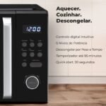 Micro-ondas Digital Preto 31L 1000W com Grill