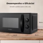 Micro-ondas Preto 20L 700W com Comandos Mecânicos