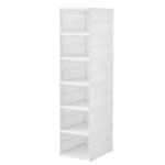 Sapateira Modular Branca de 6 Níveis com Portas Transparentes – Plastix