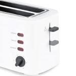 Torradeira FLAMA Branca 1630W 948FL – 2 Fendas Longas e 6 Níveis de Tostagem