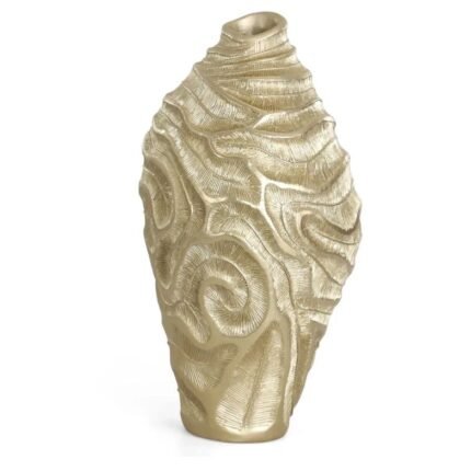 Jarra Decorativa Dourada com Relevo