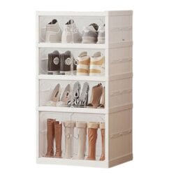 Sapateira Modular Branca com 3 Níveis e 1 Gaveta