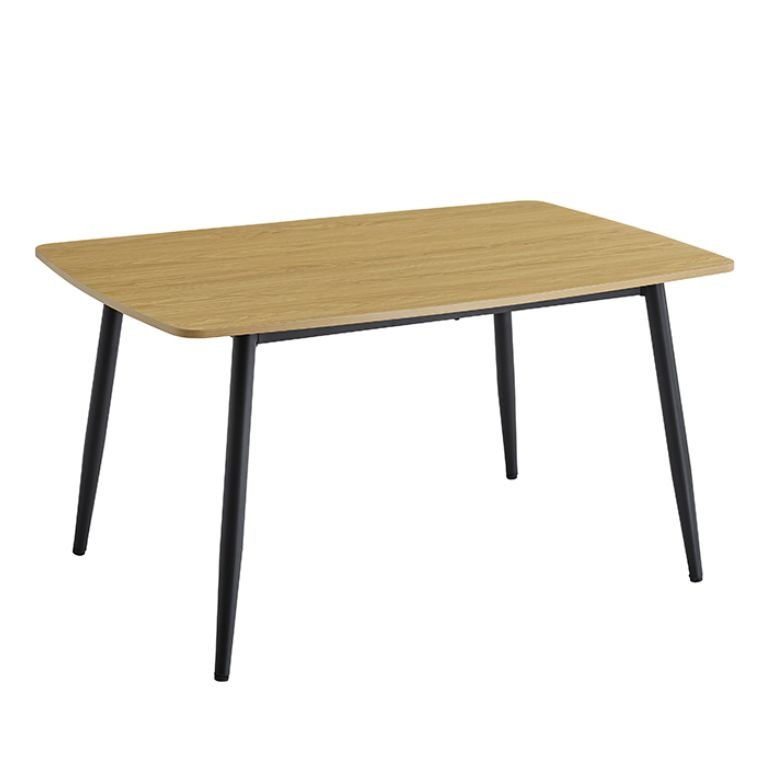 : Mesa de Jantar Retangular com Cantos Arredondados – 140 × 90 cm