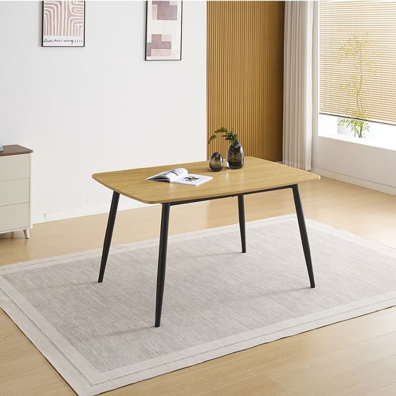 : Mesa de Jantar Retangular com Cantos Arredondados – 140 × 90 cm