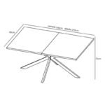 Mesa de Jantar Retangular Extensível